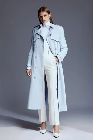 Karen Millen Compact Stretch Belted Trench Coat