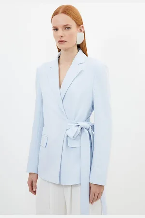 Karen Millen Compact Stretch Single Breasted Tailored Blazer