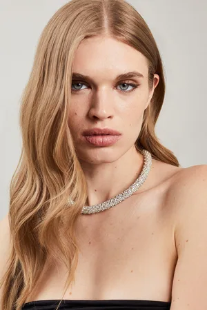 Karen Millen Embellished Twist Necklace