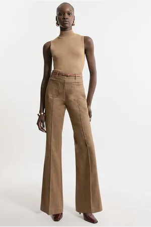 Karen Millen Tailored Denim Pocket Straight Leg Trousers