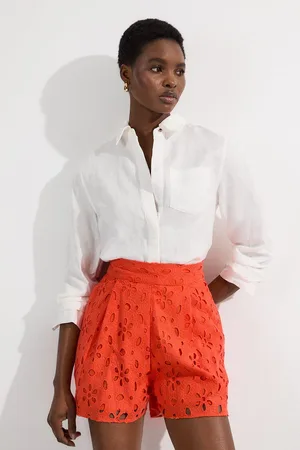 Karen Millen Cotton Broderie Woven Short