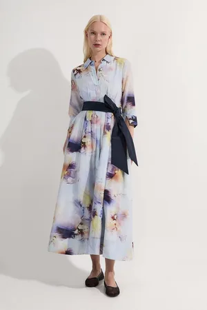 Karen Millen Spring Silk Cotton Woven Shirt Dress