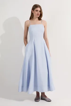 Karen Millen Linen Woven Maxi Prom Dress