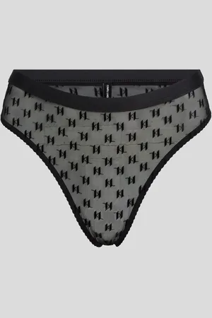 Karl Lagerfeld Kl Monogram Mesh Mid-rise Brief, Woman, , Size: XS