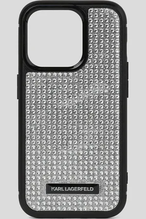 Karl Lagerfeld Karl Logo Rhinestone Iphone 16 Pro Case, Woman, , Size: One size