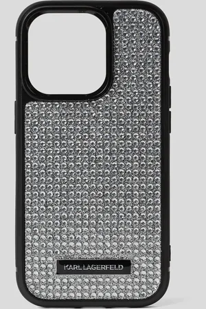 Karl Lagerfeld Karl Logo Rhinestone Iphone 16 Pro Max Case, Woman, , Size: One size