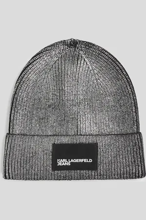 Karl Lagerfeld Metallic Beanie, Woman, , Size: One size