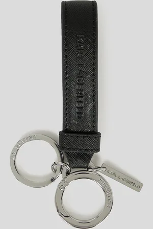 Karl Lagerfeld K/essential Leather Keychain, Man, , Size: One size