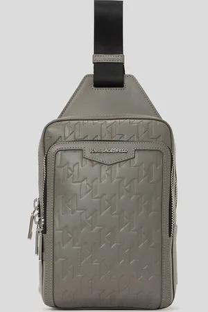 Karl Lagerfeld K/loom Leather Sling Bag, Man, , Size: One size