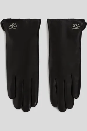 Karl Lagerfeld K/autograph Leather Gloves, Woman, , Size: S