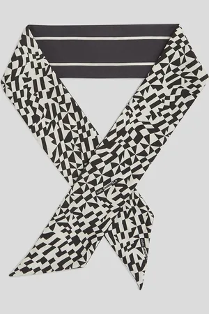 Karl Lagerfeld K/essential Slim Silk Scarf, Woman, , Size: One size