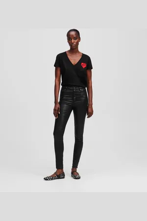 Karl Lagerfeld Metallic Skinny Jeans, Woman, , Size: 24
