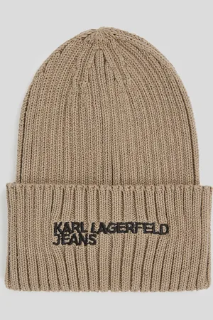 Karl Lagerfeld Klj Logo Ribbed Beanie, Woman, , Size: One size