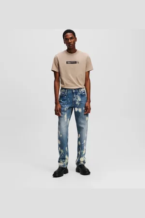 Karl Lagerfeld Bleached Straight Jeans, Man, , Size: 2830