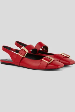 Karl Lagerfeld Konnie Double Buckle Flats, Woman, , Size: 35