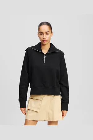 Karl Lagerfeld Half-zip Sweatshirt, Woman, , Size: XS