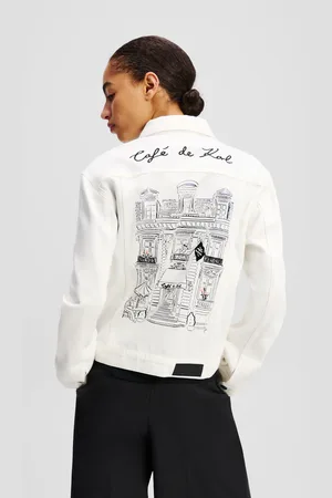 Karl Lagerfeld Kl X Jorge Parra Denim Jacket, Woman, , Size: XS