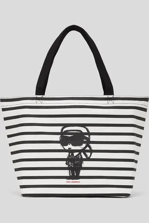 Karl Lagerfeld Ikon Striped Shopper, Woman, , Size: One size