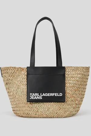 Karl Lagerfeld Raffia Tote Bag, Woman, , Size: One size