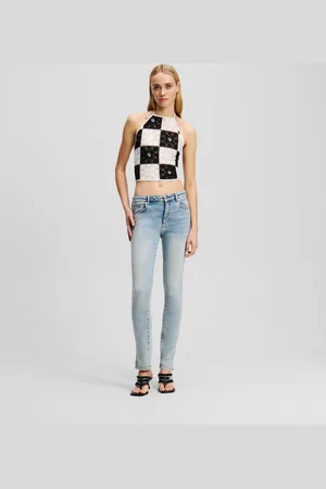 Karl Lagerfeld High-rise Split-hem Skinny Jeans, Woman, , Size: 2430