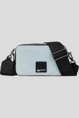 Karl Lagerfeld Box Logo Denim Camera Bag, Woman, , Size: One size
