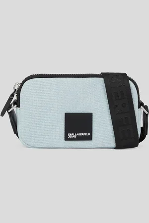 Karl Lagerfeld Box Logo Mini Denim Crossbody Bag, Woman, , Size: One size