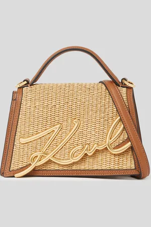 Karl Lagerfeld K/signature Small Raffia Crossbody Bag, Woman, , Size: One size