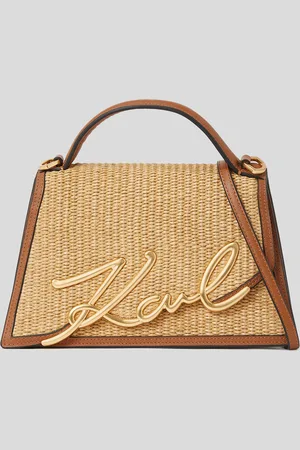 Karl Lagerfeld K/signature Medium Raffia Crossbody Bag, Woman, , Size: One size