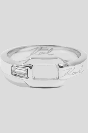 Karl Lagerfeld Karl Signature Chain-link Ring, Woman, , Size: 16