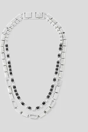 Karl Lagerfeld Karl Signature Pavé Crystals Necklace, Woman, , Size: One size