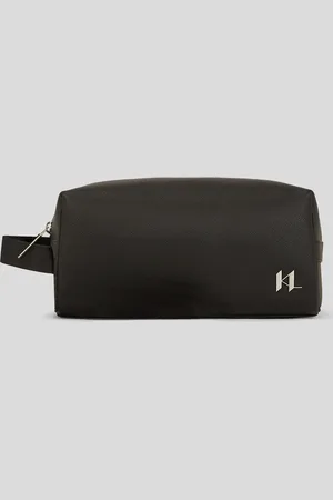 Karl Lagerfeld K/monogram Leather Wash Bag, Man, , Size: One size