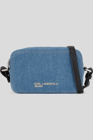 Karl Lagerfeld Metal Klj Logo Denim Camera Bag, Woman, , Size: One size