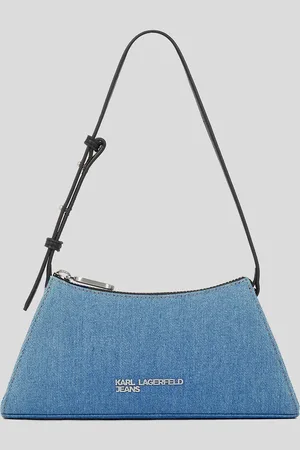 Karl Lagerfeld Metal Klj Logo Denim Shoulder Bag, Woman, , Size: One size