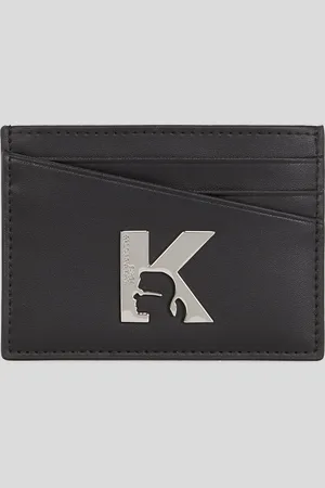 Karl Lagerfeld Geo Leather Cardholder, Woman, , Size: One size