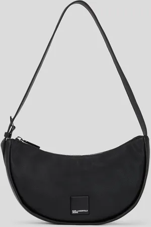 Karl Lagerfeld Klj Box Logo Soft Half-moon Shoulder Bag, Woman, , Size: One size
