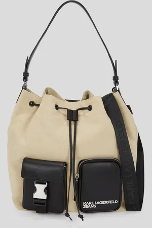Karl Lagerfeld Utility Canvas Bucket Bag, Woman, , Size: One size