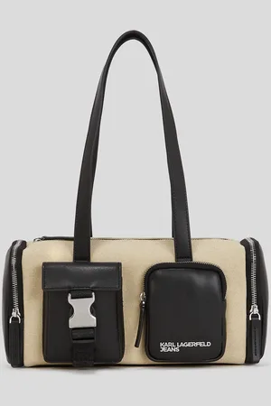 Karl Lagerfeld Utility Canvas Shoulder Bag, Woman, , Size: One size