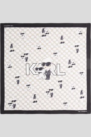 Karl Lagerfeld Ikon Silk Scarf, Woman, , Size: One size