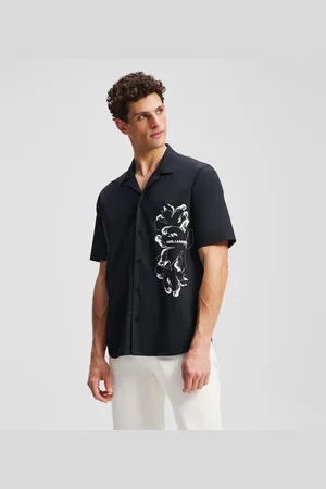 Karl Lagerfeld Flower Print Shirt, Man, , Size: XS