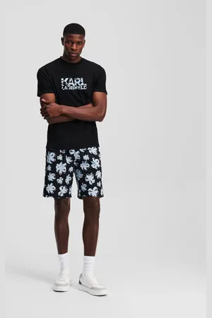 Karl Lagerfeld All-over Flower Print Shorts, Man, , Size: S