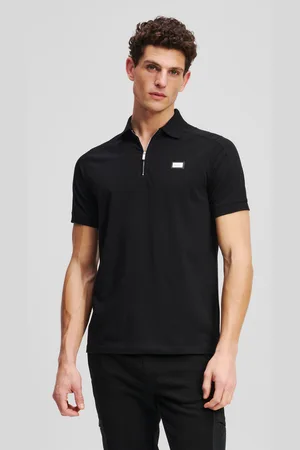 Karl Lagerfeld Zip-up Polo Shirt, Man, , Size: XS