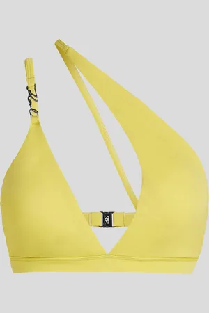 Karl Lagerfeld Karl Signature Asymmetric Bikini Top, Woman, , Size: XS