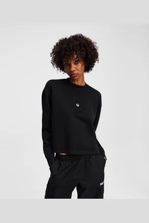 Karl Lagerfeld Crochet Klj Monogram Sweatshirt, Woman, , Size: XS