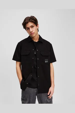 Karl Lagerfeld Short-sleeved Button-up Shirt, Man, , Size: XS