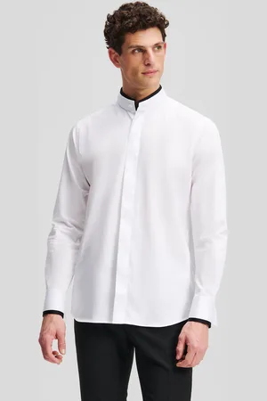 Karl Lagerfeld Stand-up Collar Shirt, Man, , Size: 37