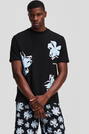 Karl Lagerfeld Flower Print T-shirt, Man, , Size: XS