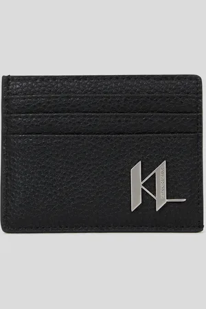 Karl Lagerfeld K/plak Leather Cardholder, Man, , Size: One size