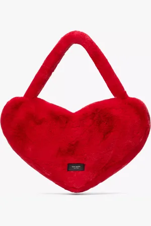 Kate Spade Luver Faux Fur Large Heart Tote