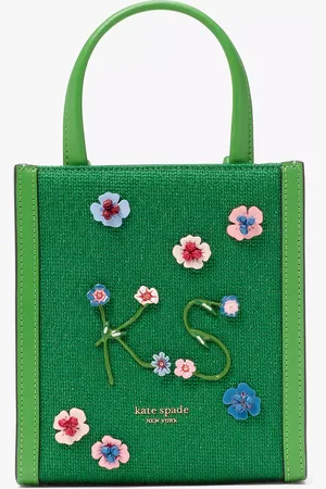 Kate Spade Manhattan Floral Appliqué Chenille Mini Tote