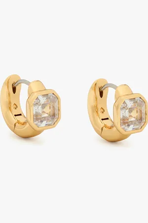 Kate Spade Keep Sparkling Asscher Huggies